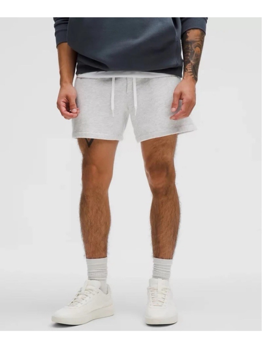 lululemon athletica Light Gray steady state shorts 5” inseam large